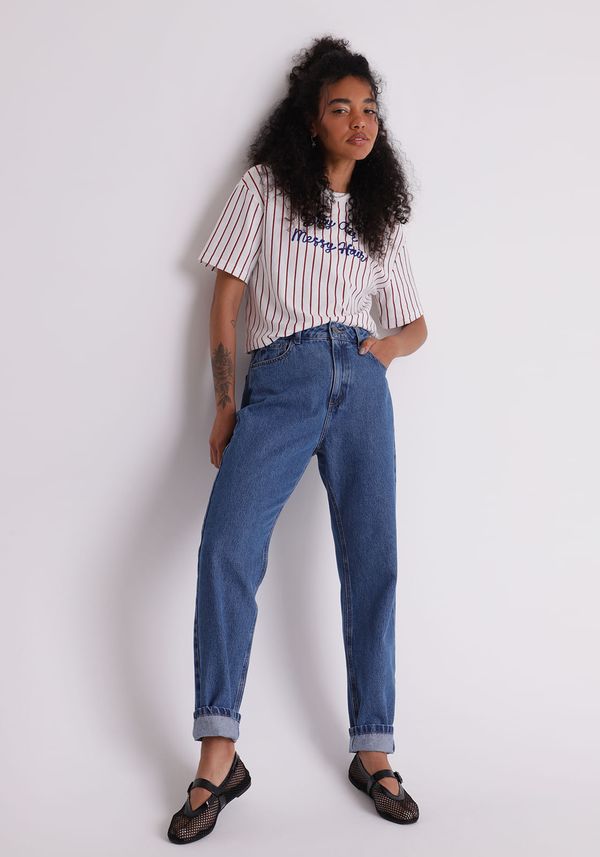Calça mom jeans Azul 38
