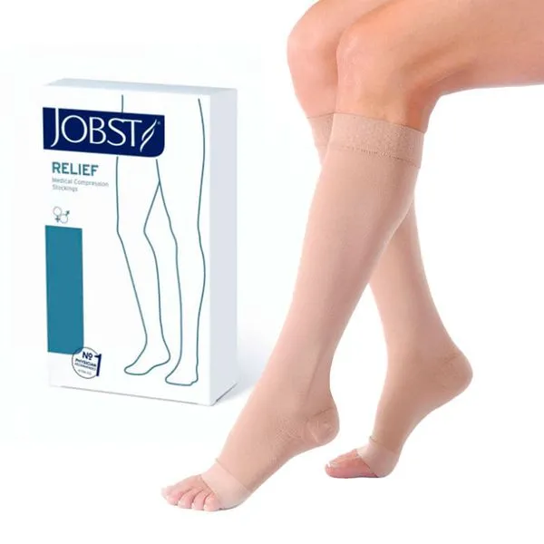 Meia de Compressão JOBST Relief 20-30mmHg Pant Aberta M Cor Bege