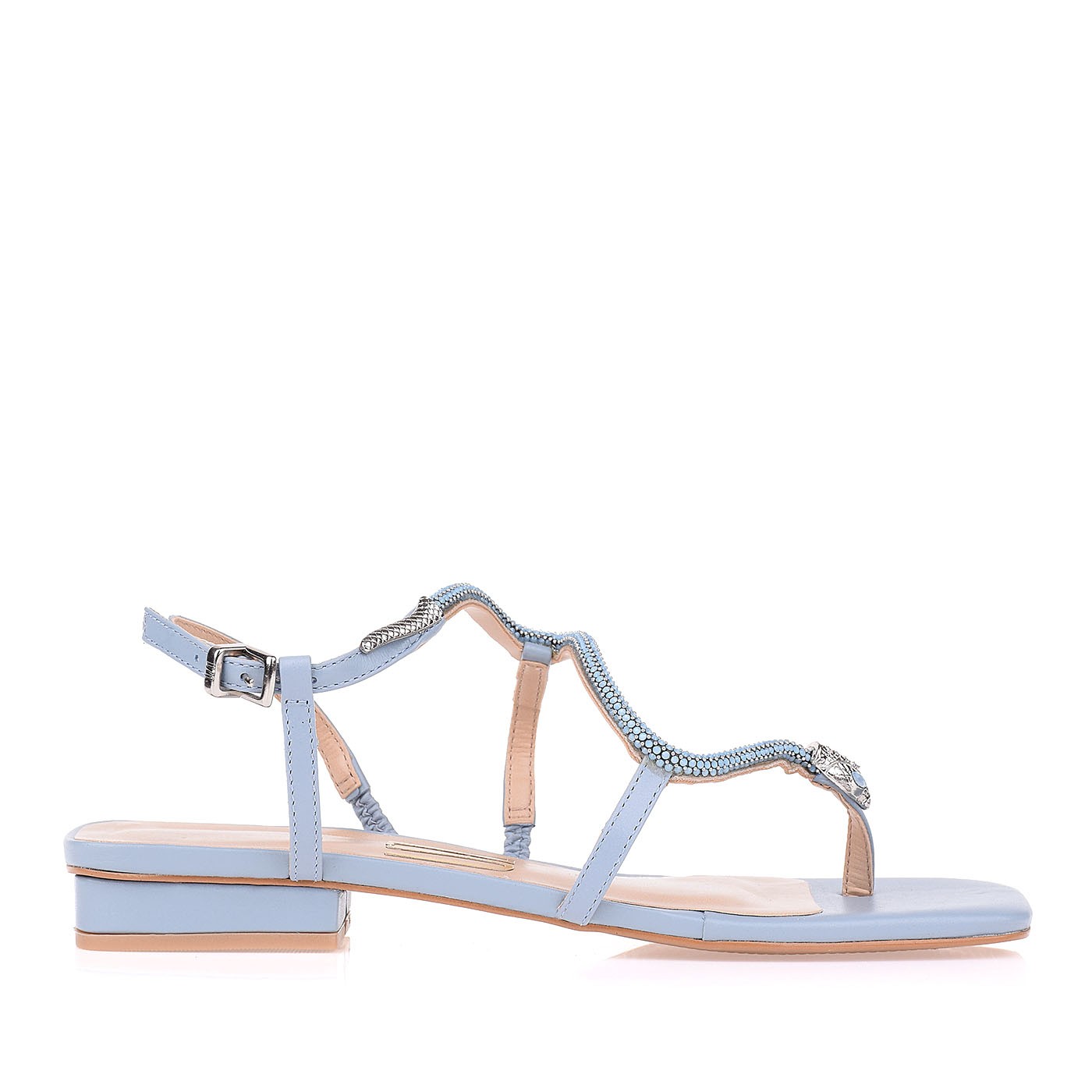 Flat Salto Baixo New Couro Bluey