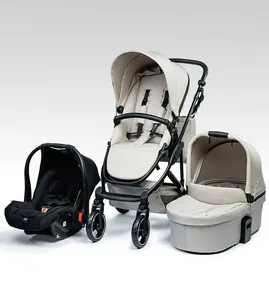 Carrinho COMO 4 com Bebê Conforto e Moisés ABC Design Powder