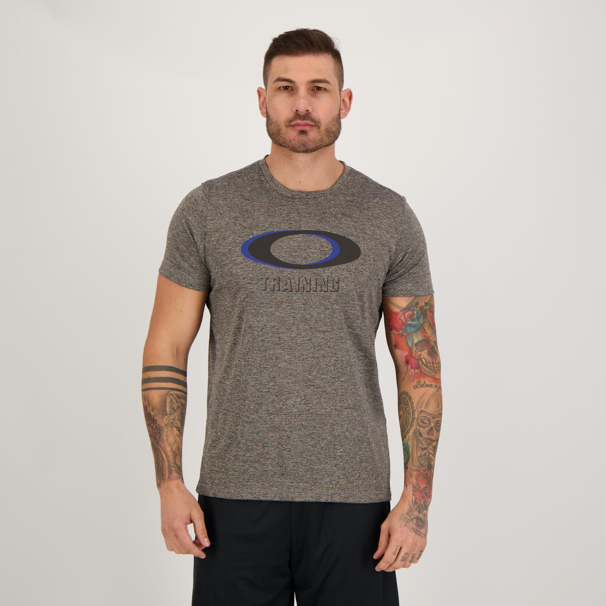Camiseta Oakley Ellipse Digital SS Cinza Mescla