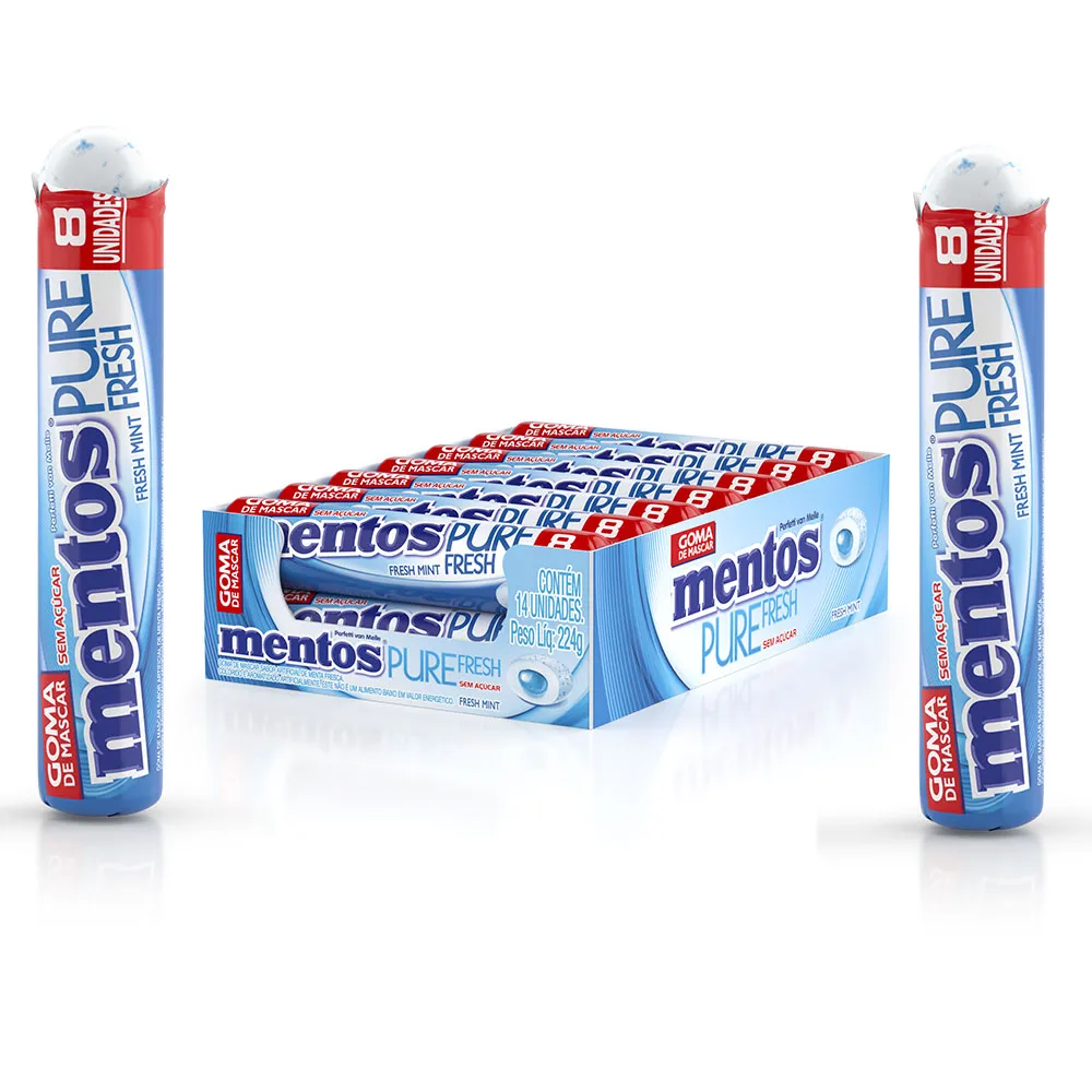 Mentos Tubo Pure Fresh Freshmint Sem Açúcar contendo 14 drops
