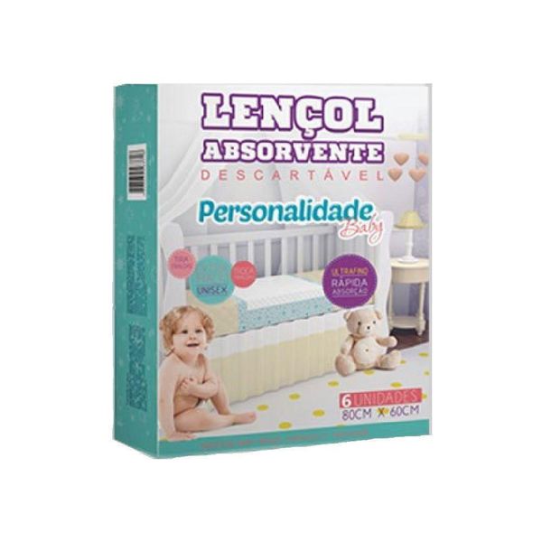 Lençol Descartável Personalidade 80X60 6 Unidades