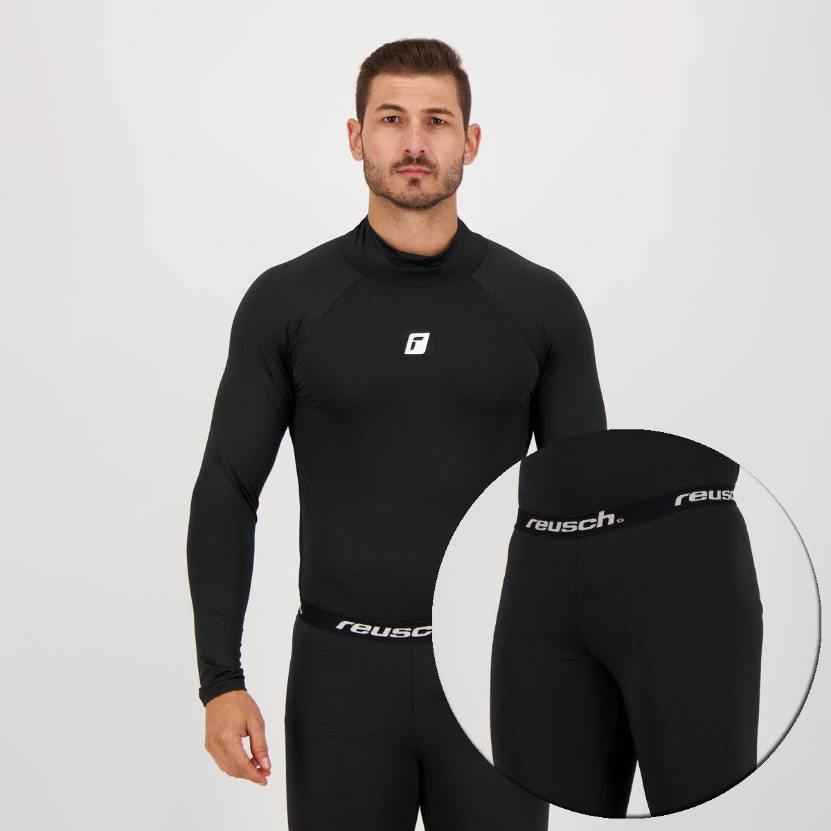 Conjunto Térmico Reusch II Camisa e Calça Preto