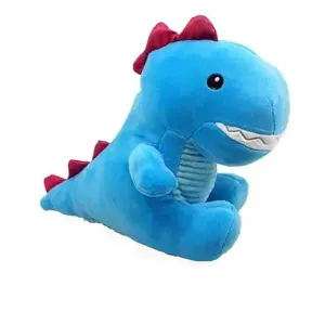 Dinossauro Colorido Linha Baby Azul 22 Cm