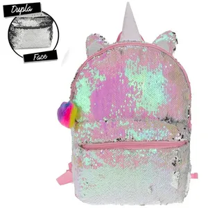 Mochila Unicórnio Cute Glow Clio Girls - Cg2035 BRANCO/ROSA