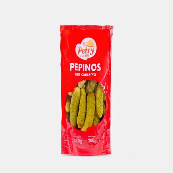 Pepino em Conserva Pouch Petry 200g PEPINO CONSERVA POUCH PETRY 200G