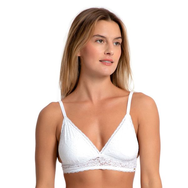 Sutiã Top Triangulo Paris Branco Branco - P