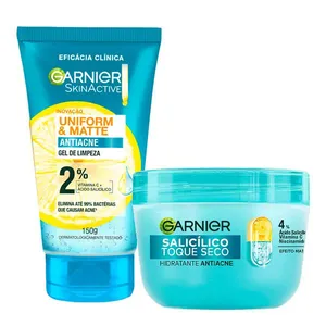 Kit Garnier Antiacne Gel de Limpeza 150g + Hidratante Salicílico 85g