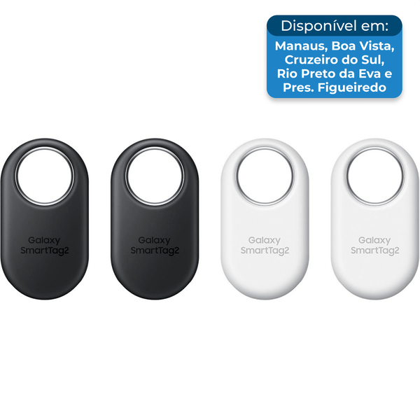 Localizador Samsung Smart Tag2 Galaxy Digital 4 Unidades Branco/Preto A-BI