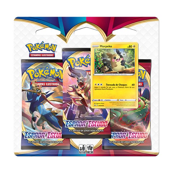 Jogo Pokémon EE1 Copag Blister Triplo Espada e Escudo