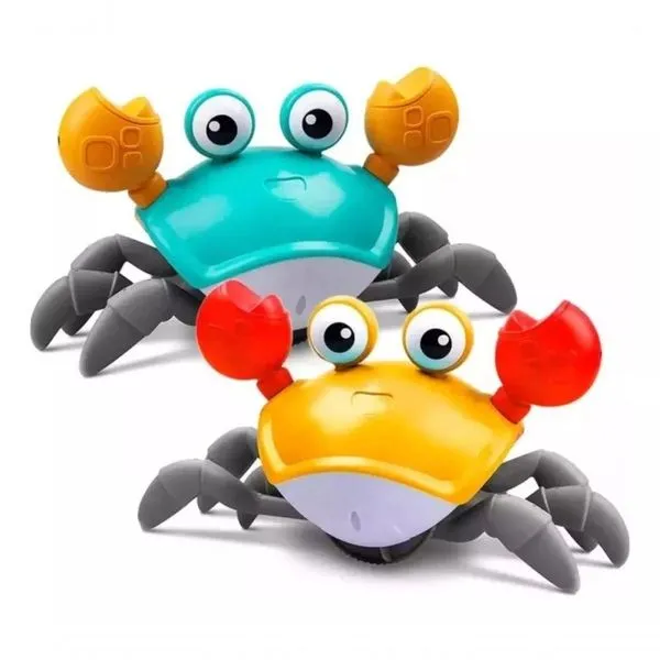 Brinquedo Caranguejo Fujão Música Luz Sensor - Caranguejo De Brinquedo Com Movimento Inteligente E Música Divertida