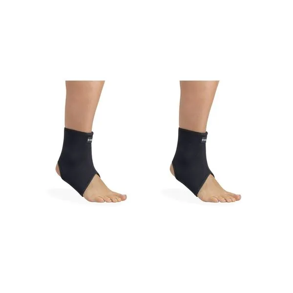 Par de Tornozeleiras Longas Otho Care Dellamed M / Preto