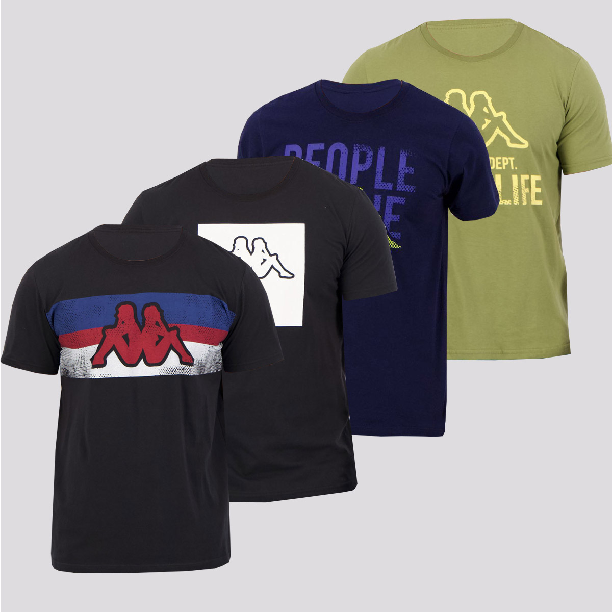 Kit de 4 Camisetas Kappa Way