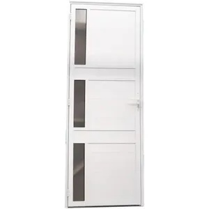 Porta De Alumínio Lambril Com Vidro Branca Esquerda 210x80cm - Facce Porta Alum Lambril C-vid 210x080 Esq Bco Facce