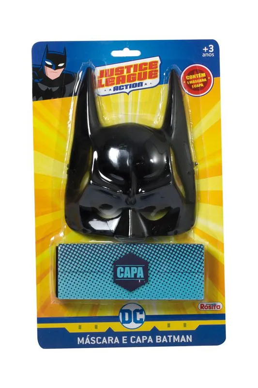 Máscara e Capa Batman Liga da Justiça Rosita