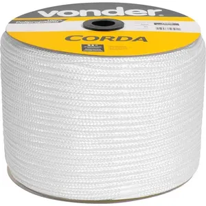 Corda Multifilamento Trançada 12mm x 140m Branca - VONDER