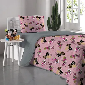 Edredom Solteiro Portallar Malha Mista L.O.L Glam 150m x 220 Cinza