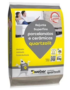 Rejunte Quartzolit para Porcelanato Cinza Outono 5kg