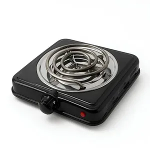 Fogão Elétrico Portátil 1 Boca 1000W 220V com Termostato de Segurança – Preto
