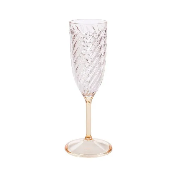 Taça de Champanhe Twist Polímero Amarelo 200ml 15465 - Plasútil