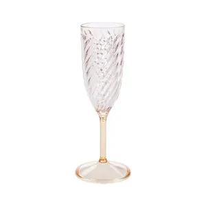 Taça de Champanhe Twist Polímero Amarelo 200ml 15465 - Plasútil