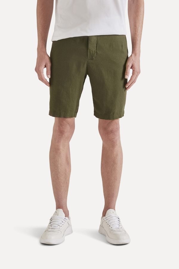 Bermuda Casual Linho Militar - 38