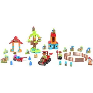 Brinquedo de Montar Blocolandia Click Fazendinha XK111 370 Peças Dismat Brinquedos Brinquedo de Montar Fazendinha XK111 370 Peças Dismat Brinquedos