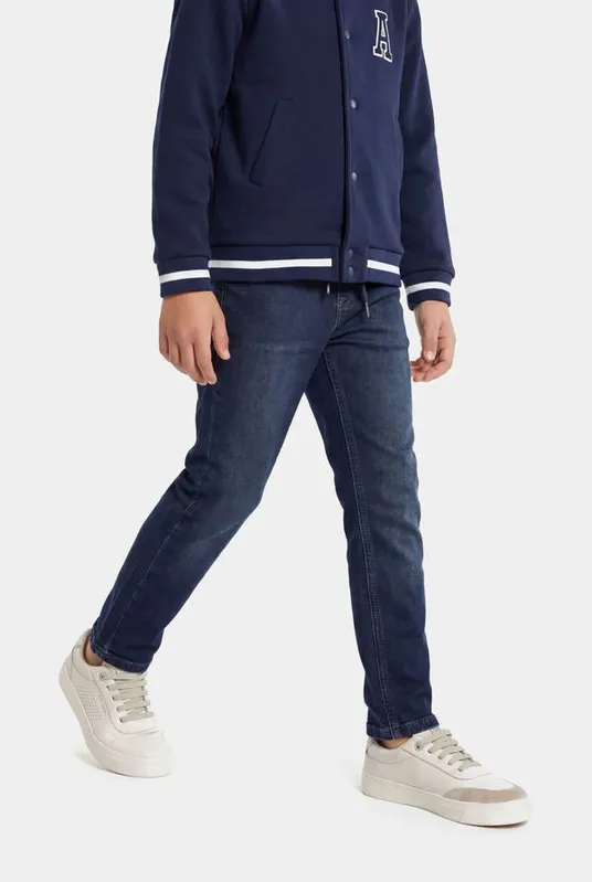Calça Jeans Infantil Confort Azul Escuro - 36