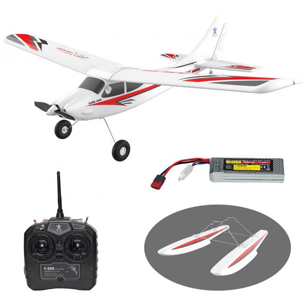 Avião de Controle Remoto 2,4 GHZ para Crianças e Adultos, PLAYSTEM, Branco 110v