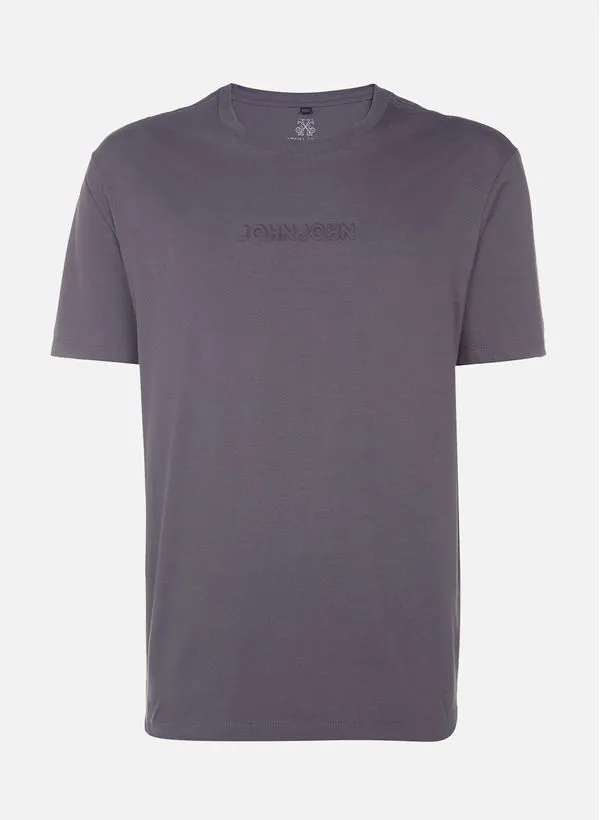Camiseta Regular Fit Embossed Chumbo John John Masculina PP