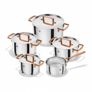 Jogo de Panelas Inox 5 Peças Zwilling Bellasera com Design Moderno e Performance Profissional