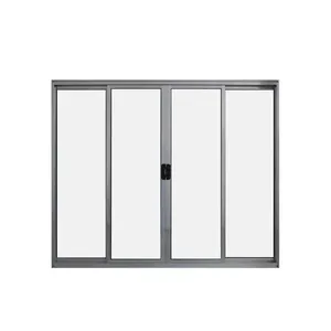 Janela 4 Folhas De Correr S/ Grade 1,00 X 1.50 Alumínio Brilhante Linha Modular - Hale