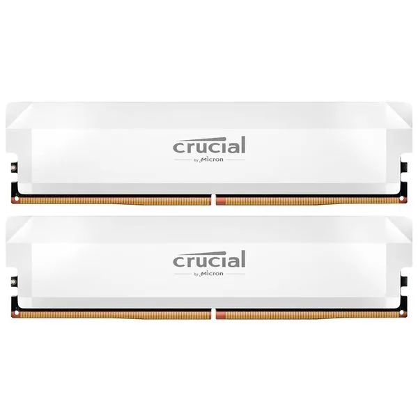 Memória RAM CP2K16G64C38U5W DDR5 32GB 6400MHz Latência CL38 Branco Crucial Basics Memória RAM CP2K16G64C38U5W DDR5 32GB 6400MHz Branco Crucial Basics