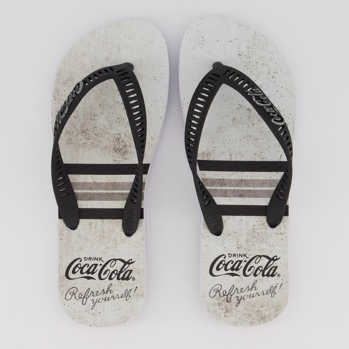 Chinelo Coca Cola Clander Branco e Preto