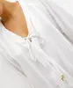 bata feminina com babados manga longa off white M