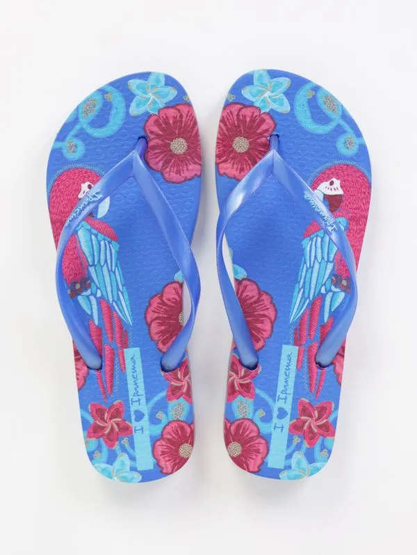 Chinelo Verão Print Ipanema Feminino AZUL/VERMELHO 39/40
