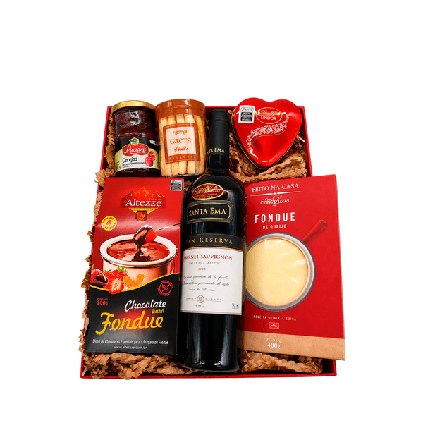 Presente de Dia dos Namorados Harmonização Fondue e Vinho – 6 Itens