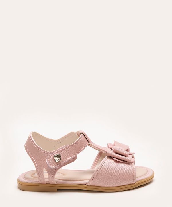 sandália infantil laço pimpolho rosa 20