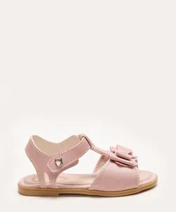 sandália infantil laço pimpolho rosa 18