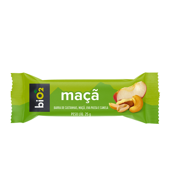 Barra de Castanhas e Maçã biO2 25g