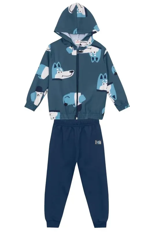 Conjunto infantil menino em microfibra Brandili -1