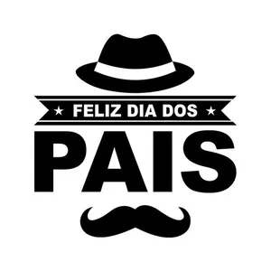 Adesivo Decorativo de Vitrine Dias dos Pais Bigode Preto para Ambientes com Recorte Eletronico Preciso e Otima Aderencia Adesivo Decorativo de Vitrine Dias dos Pais Bigode Preto com Recorte Eletronico Preciso e Otima