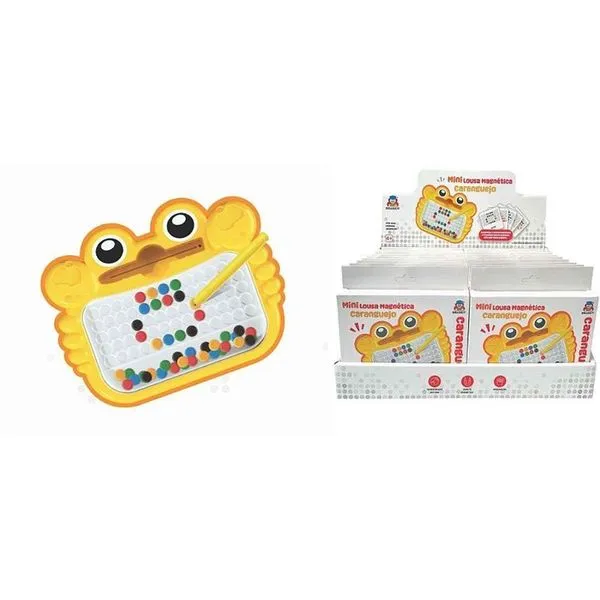 Lousa Infantil Magnética Caranguejo Mini com Caneta Magnética Portátil Braskit Lousa Infantil Magnética Caranguejo Mini Portátil Braskit
