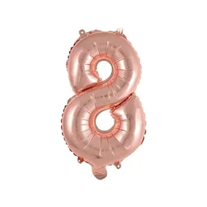 Balão Número 8 Oito 16 Polegadas Rose Gold - Brdecor