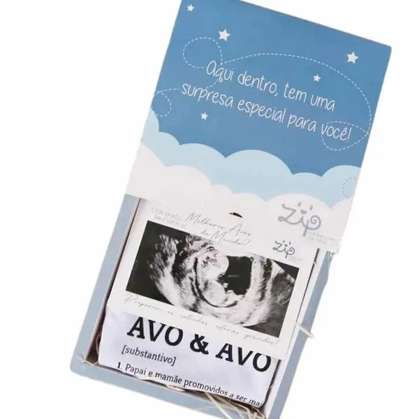 Caixa De Revelação Gravidez Para Avós Zip Toys Branco 57922-A (MP)
