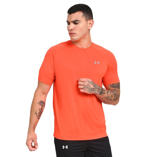 Camiseta de Treino Masculina Under Armour Tech Reflective P Laranja