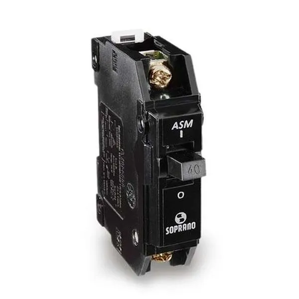 Disjuntor 1 X 35A Padrão NEMA com Fixação em Trilho DIN 35MM para Tensão Até 380V Preto Soprano Disjuntor 1 X 35A Padrão NEMA para Tensão Até 380V com Fixação em Trilho DIN 35MM Preto Soprano
