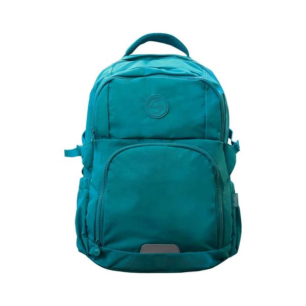 Mochila Laptop Hashtag Crinkle Verde com Alça Acolchoada e Regulável