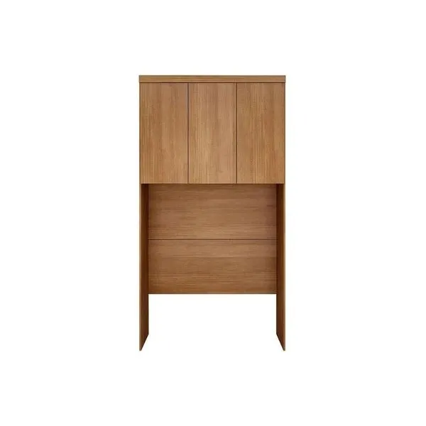 Módulo de Quarto Solteiro Armário Ponte Aéreo Rizon/Linea c/3 Portas Cumaru Ripado 3D - N. Horizonte